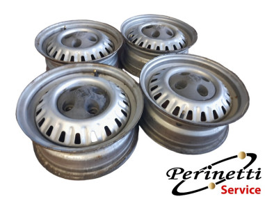 4 CERCHI IN FERRO R13 4 FORI ALFA...