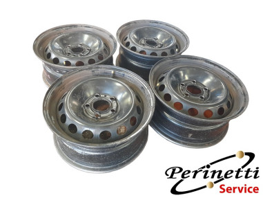 4 CERCHI IN FERRO R15 5 FORI VOLVO...