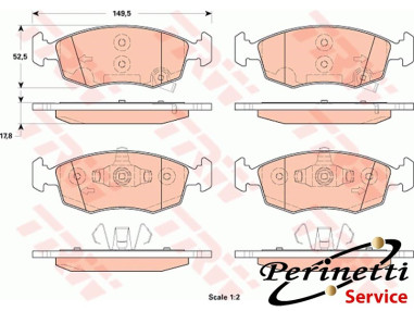 KIT PASTIGLIE FRENO ANTERIORI FIAT...