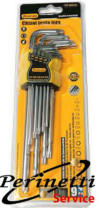 SET CHIAVI TORX 9 PEZZI LUNGO FORMA L