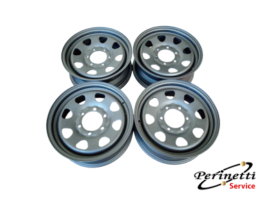 4 CERCHI IN FERRO R16 6 FORI NISSAN...