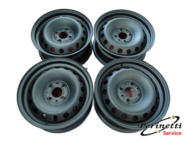 4 CERCHI IN FERRO R14 4 FORI FIAT...